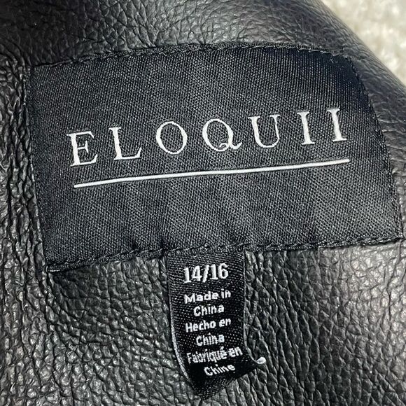 Eloquii Vegan Leather Moto Jacket Size 14/16 - Picture 7 of 8